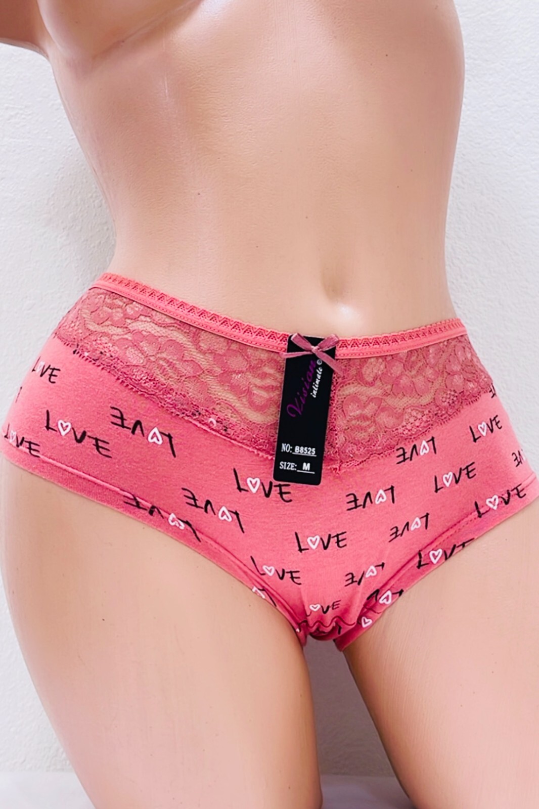 6-12 Boxer Briefs Sexy Women’s Underwear Panties Boyshorts Love Lace SHORT 8525