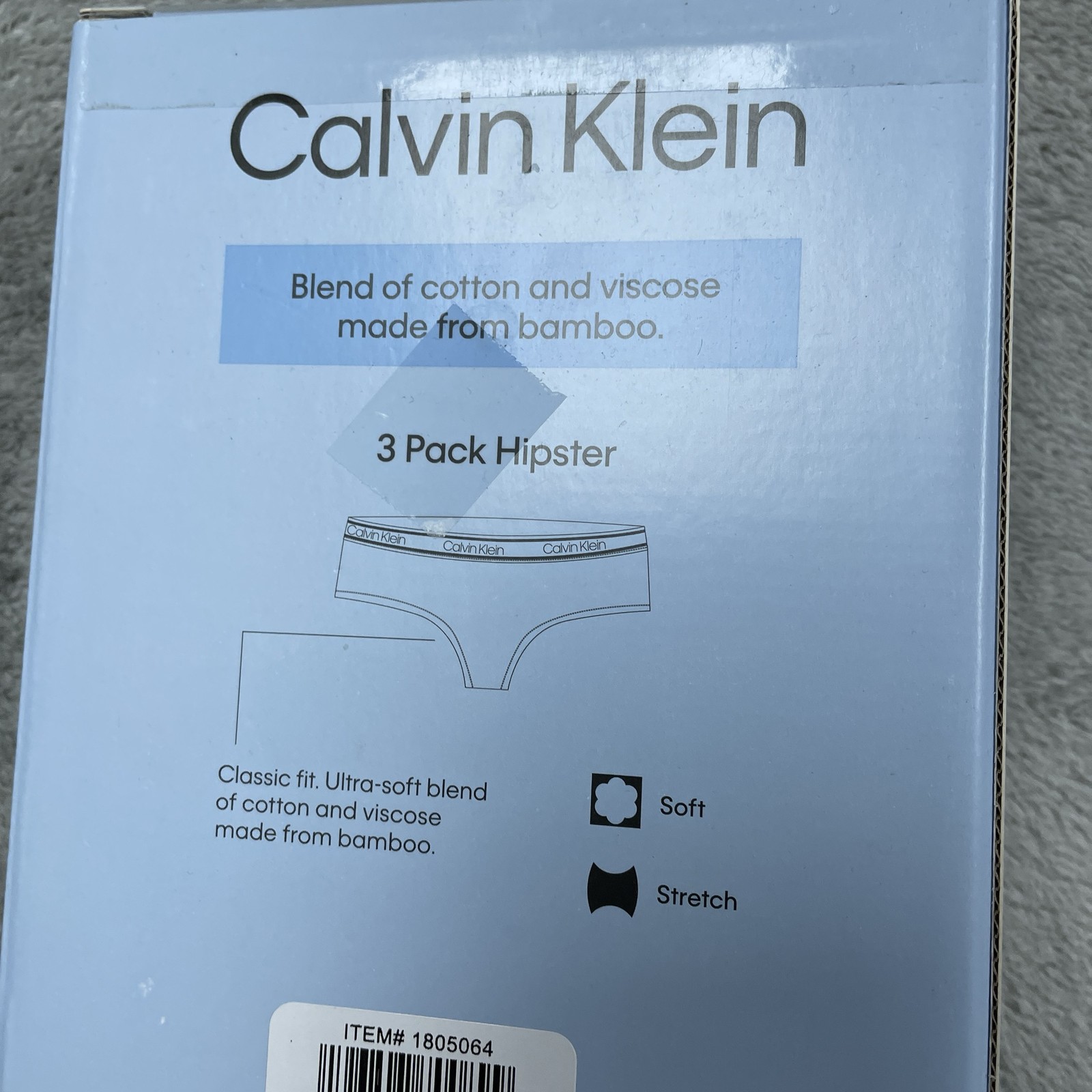 Calvin Klein Women’s L 3 Pack Hipster Black Panties d1176