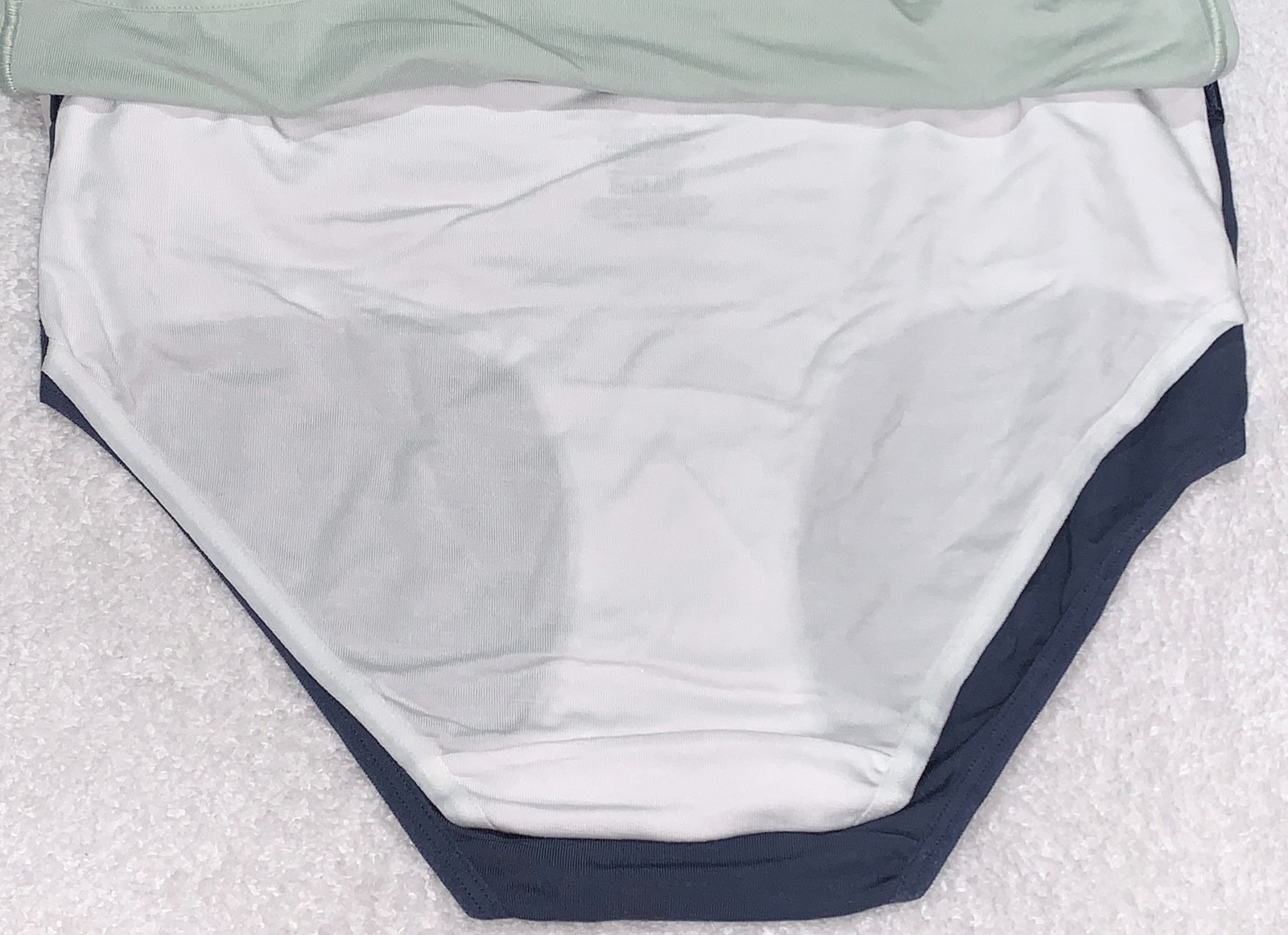 HANES 3 Pk Ultimate Supersoft Blue White Green Hipster Panty Womens Sz S M L 2XL