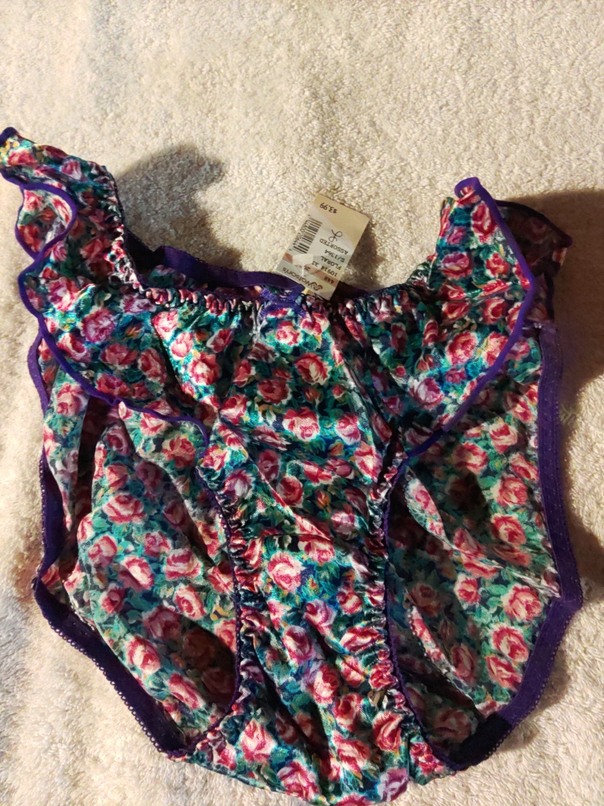 Watson L Women’s 100% Polyester Hi-cut Panties. Silky Soft Satin