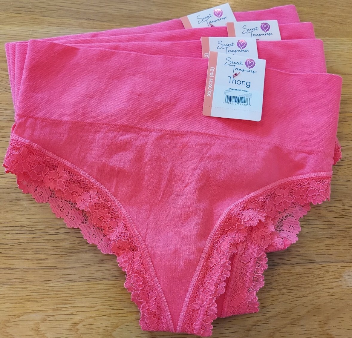 4 Secret Treasures Wideband or Nylon Thongs Size XXL 20/2X-3X/XL16-18/S4-6/XS0-2