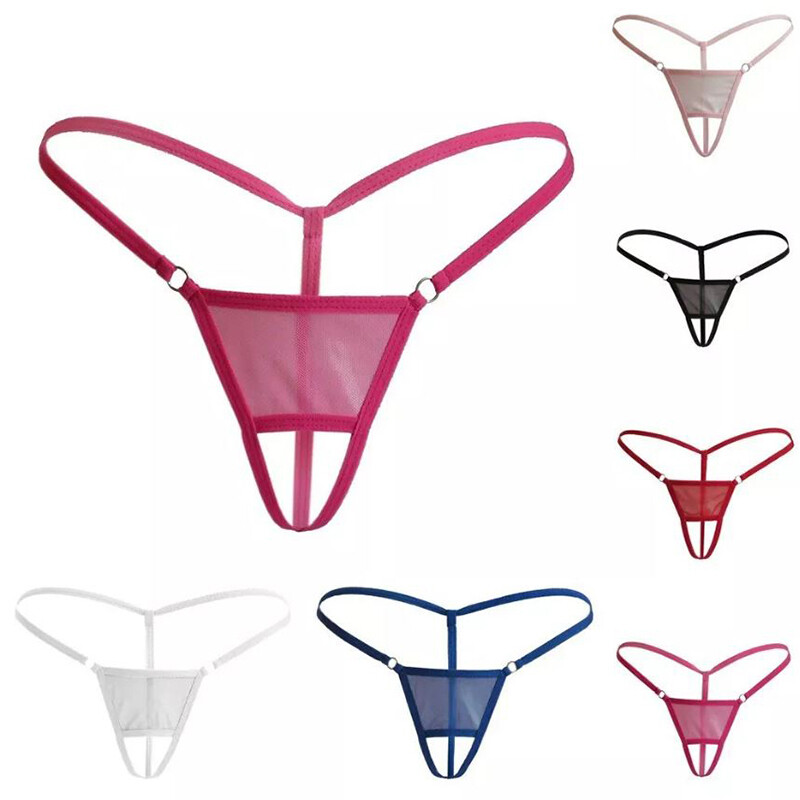 6 Packs Lot Sexy Womens Crotchles Sheer Panties Thongs G string Briefs Lingeries
