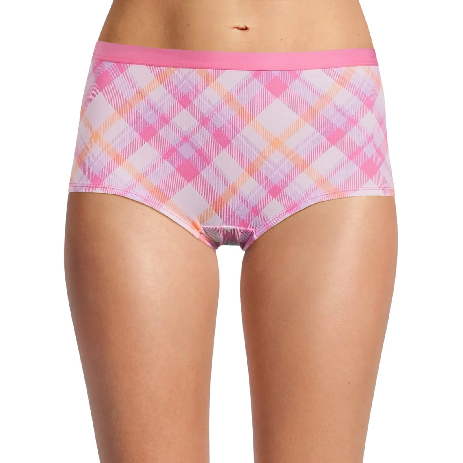 No Boundaries Women’s Cotton Shine Boyshort Panties Size MEDIUM Orchid Rose Pla