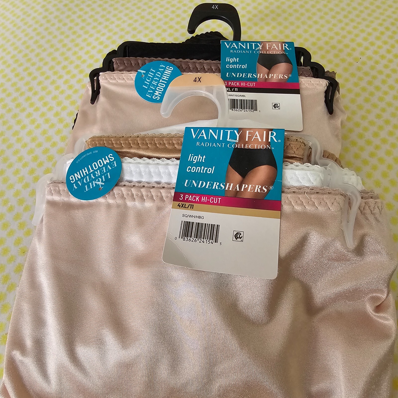 NEW 6 PAIRS VANITY FAIR UNDERWEAR PANTIES WOMENSsize 4x ( 11) HI CUT BRIEF