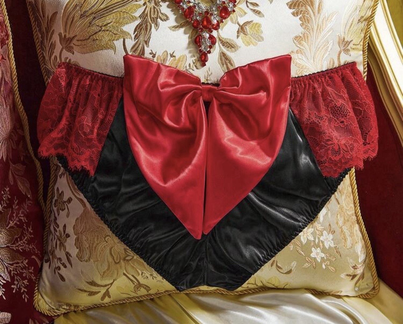 Glossy Satin Giant Back Bow Bikini Brief Panties Knickers PLUS 3X 3XL NEW