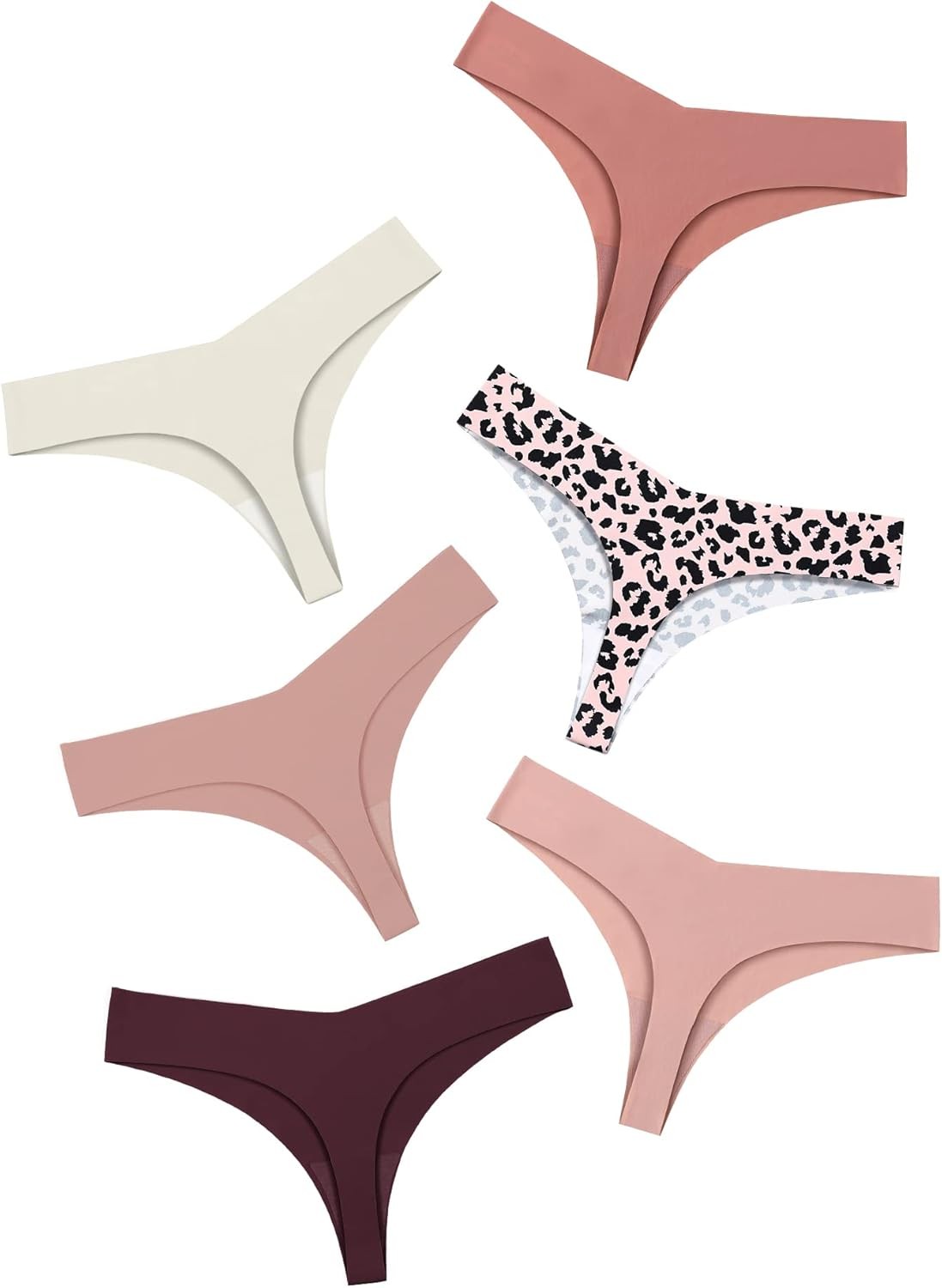 Seamless Thongs Women’s No Show Thong Underwear Women Comfortable Multiple Pack