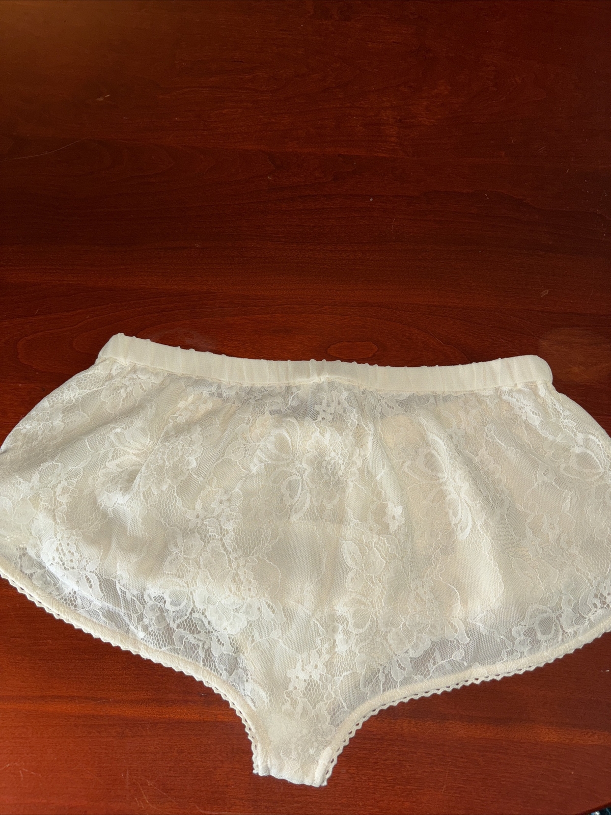 Zara Cream Color Lace Beaded Panties Large Bridal NWOT
