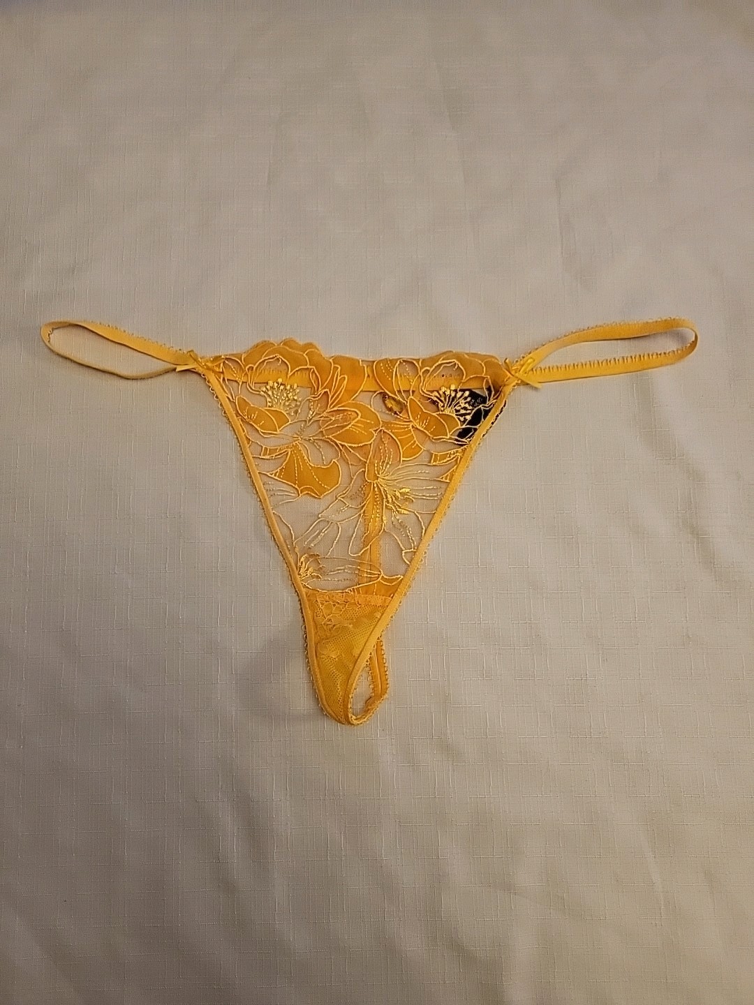 Honey Birdette Mia Yellow Thong Size XL New Without Tags