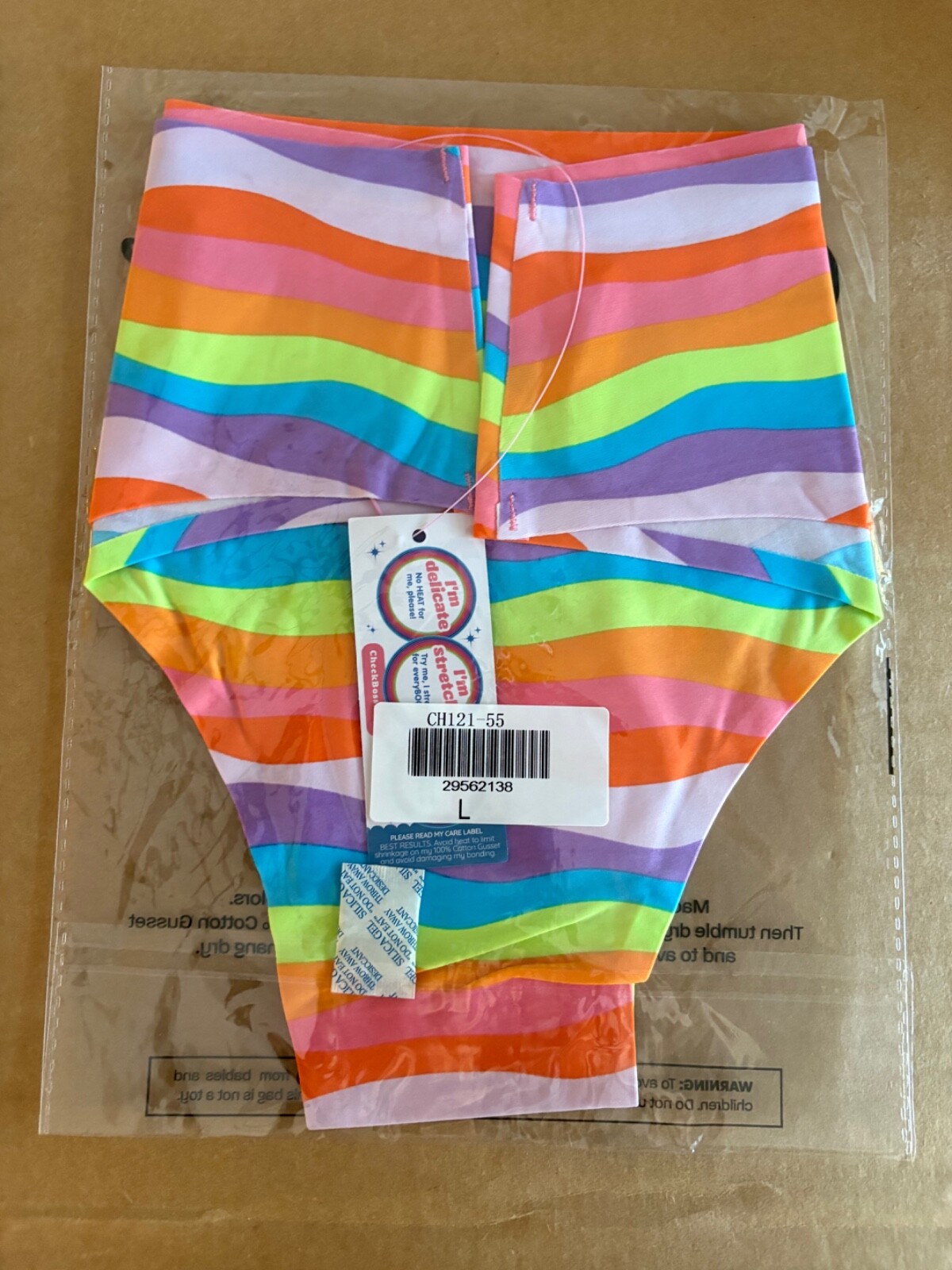 Cheek Boss Cheekies Size L No Show Cheeky Underwear NEW w/tags – Rainbow Motion