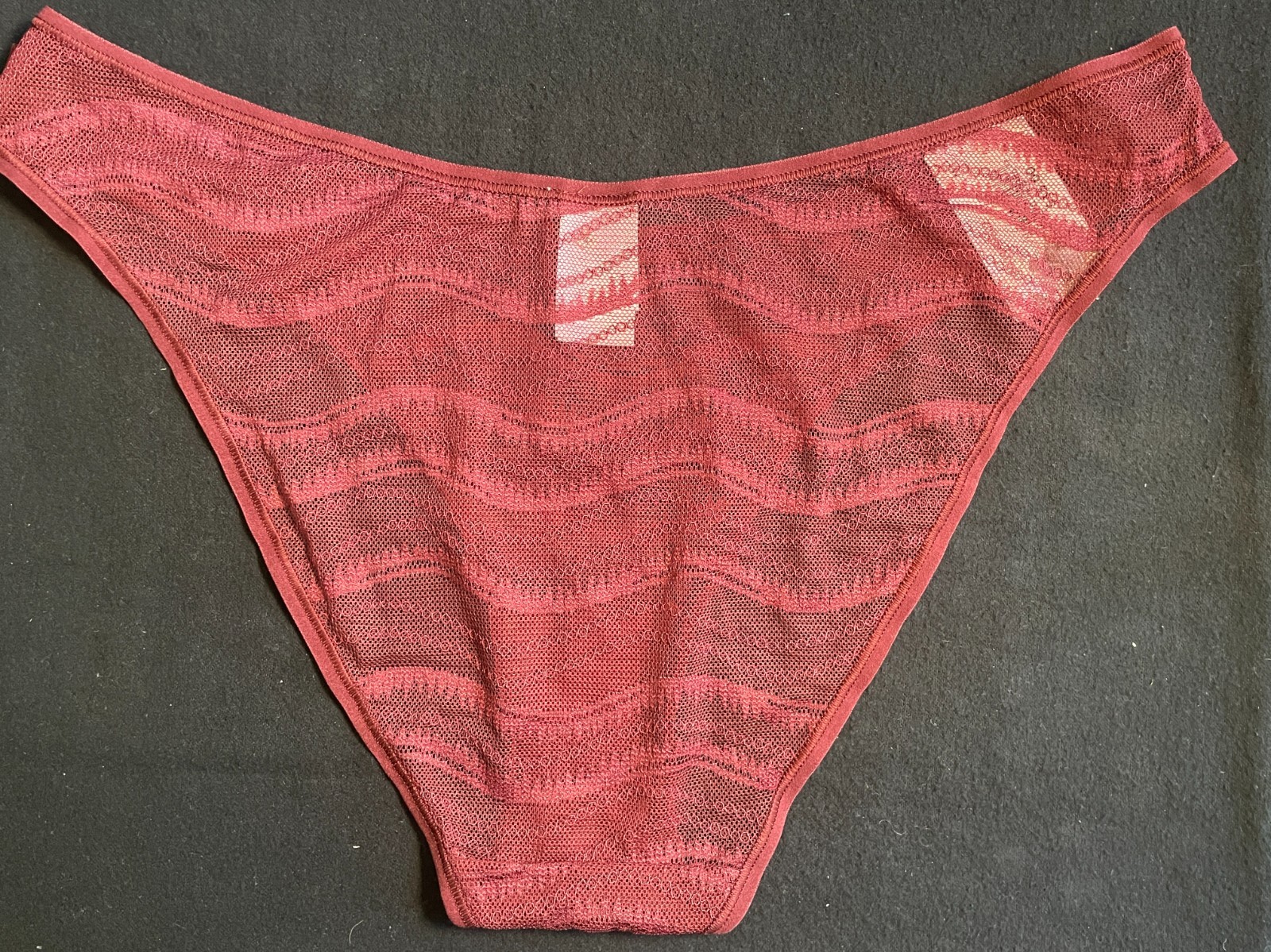 NWT! Calvin Klein SZ M All Over Lace Bikini Red Shade QD3972-602