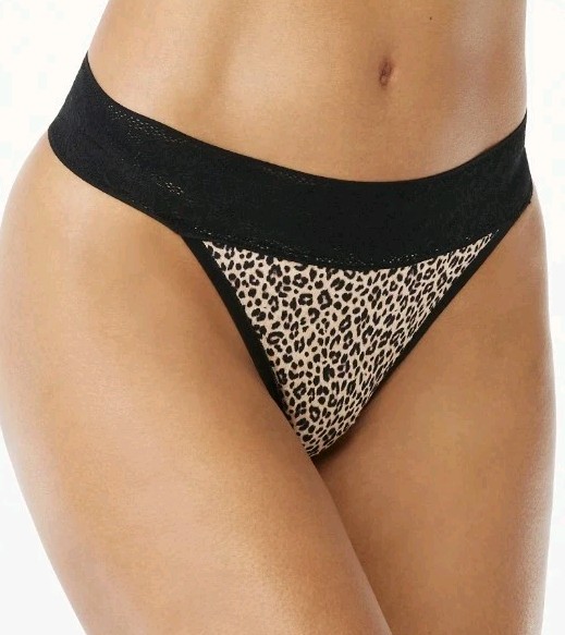 Joyspun Women’s XXL 20 Thong Underwear Modal and Lace Animal Print #10726