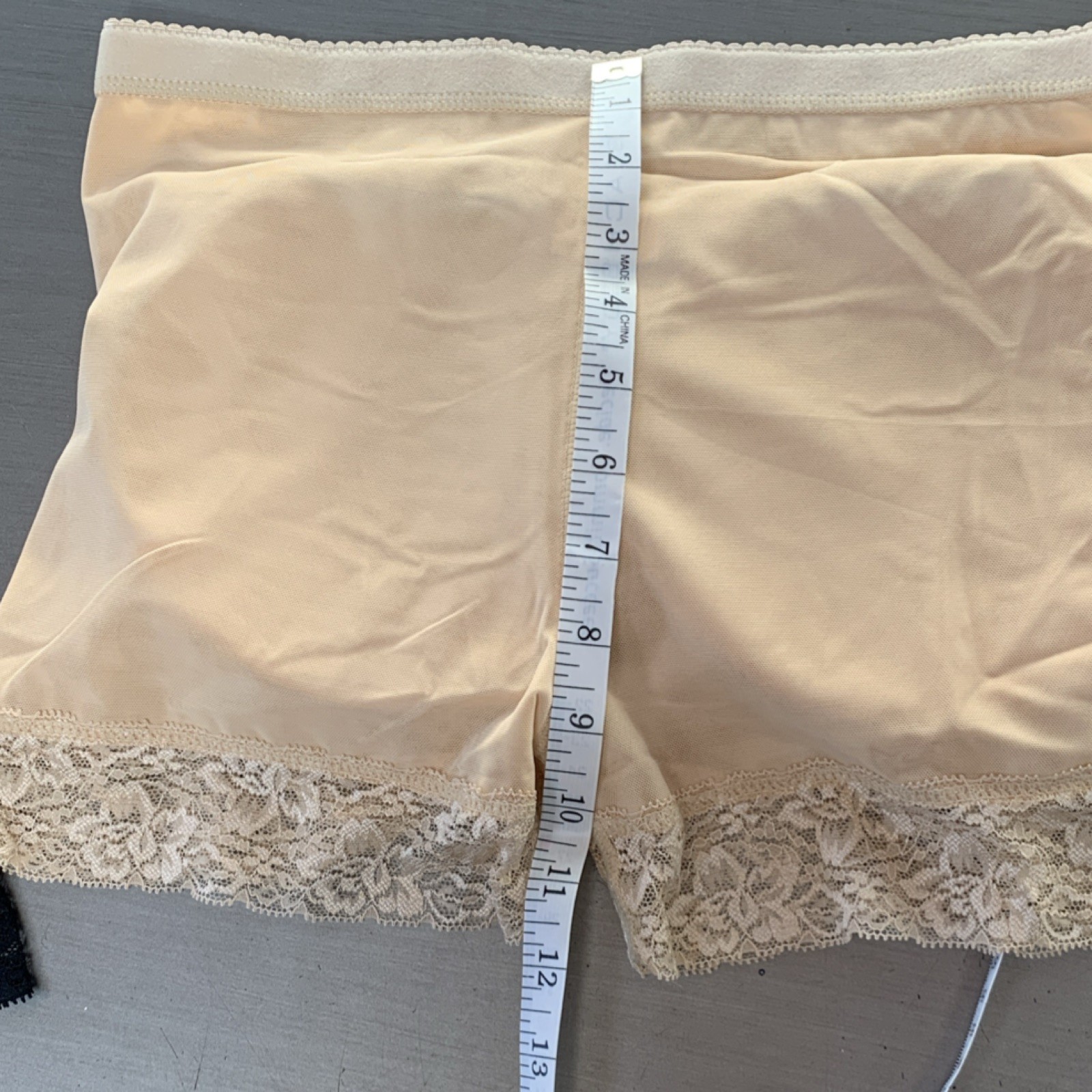 Padded Brief Panties 2 Pack L Black Beige With Lace