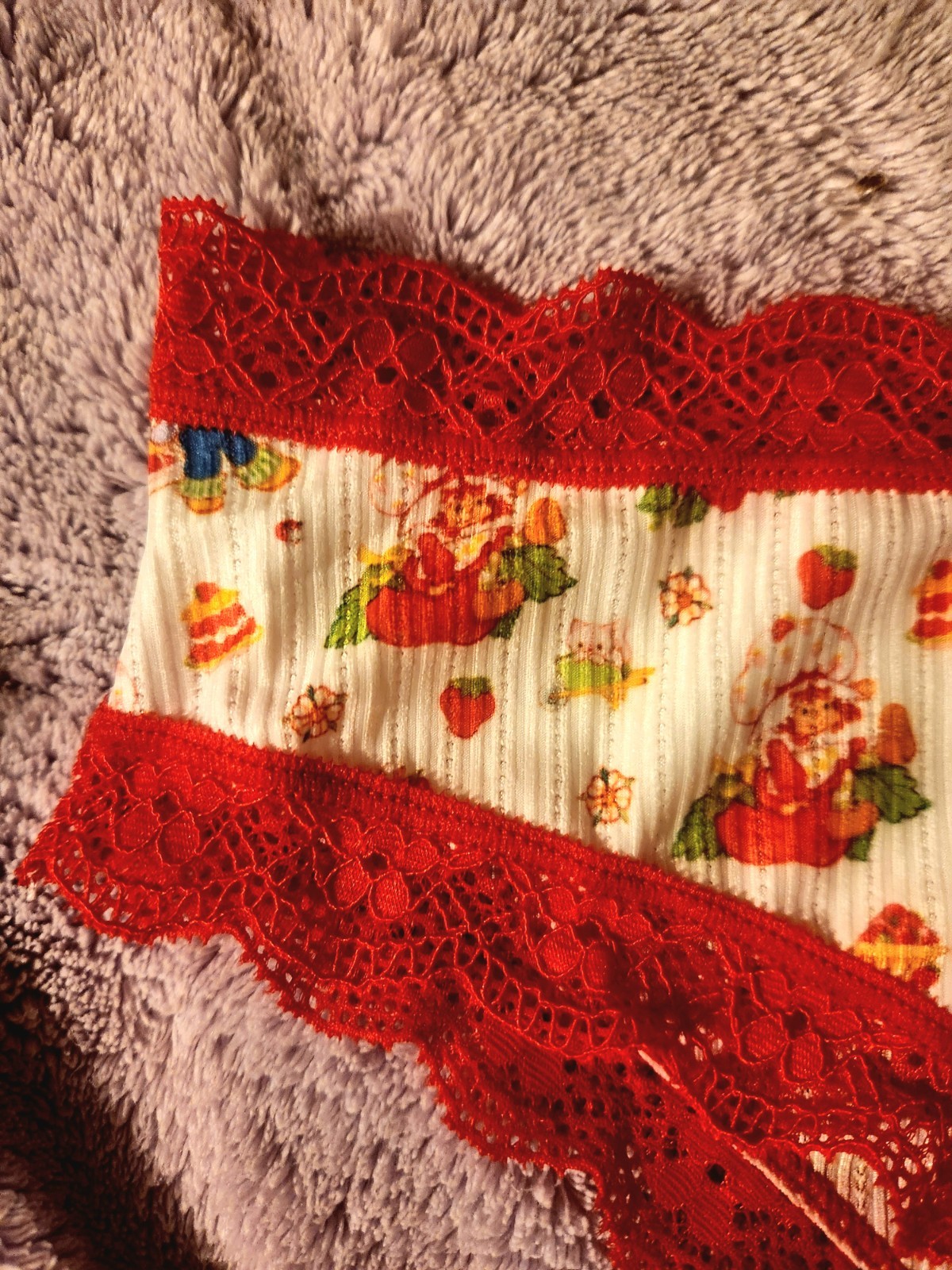 Strawberry Shortcake Pantie Lace Soft Stretch M Super Cute Cheeky