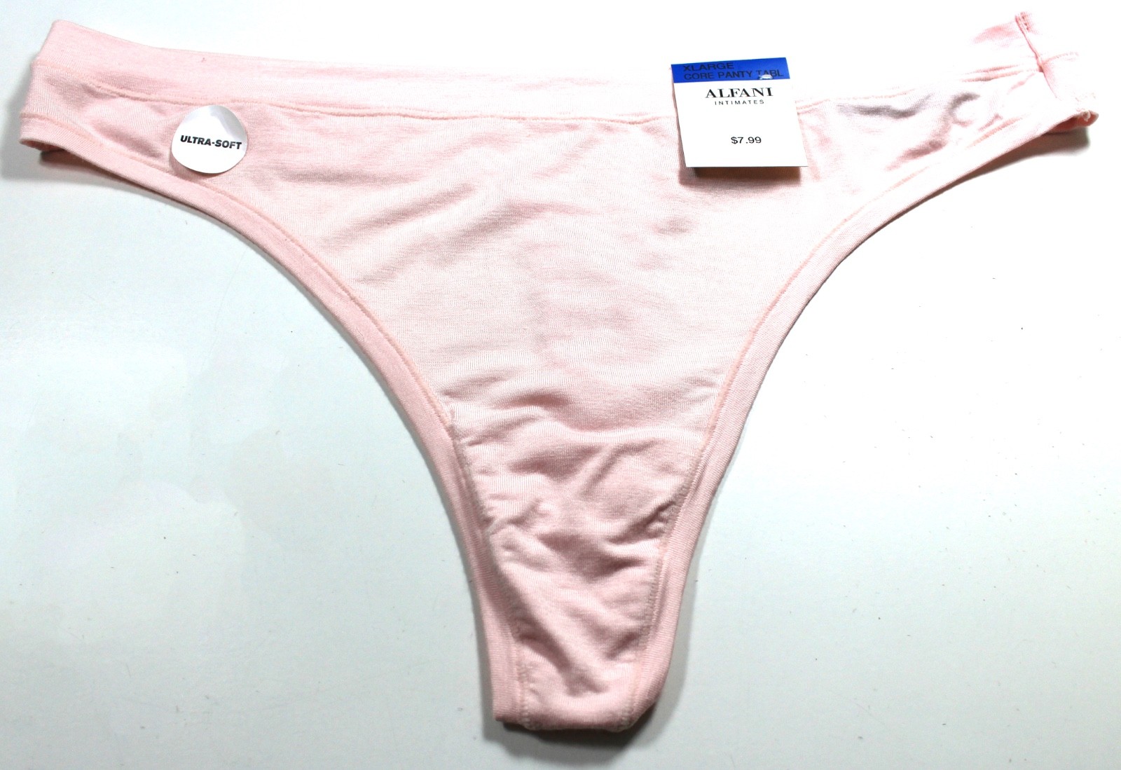 ALFANI Core Panty Tabl Thong Panty Size XLarge Crystal Pink Rayon Blend New
