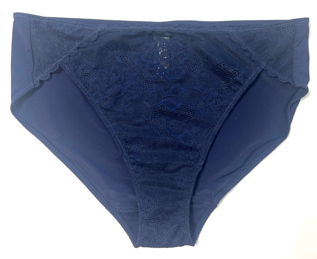 Natori SMALL Marquee French Cut High Cut Panty NWOT 772306 Navy