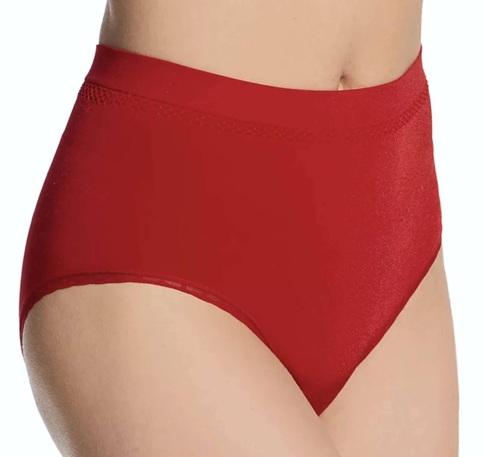 WACOAL B Smooth Pretty Seamless Lace Trim Cherry Red Brief Panty Womens Sz S 5