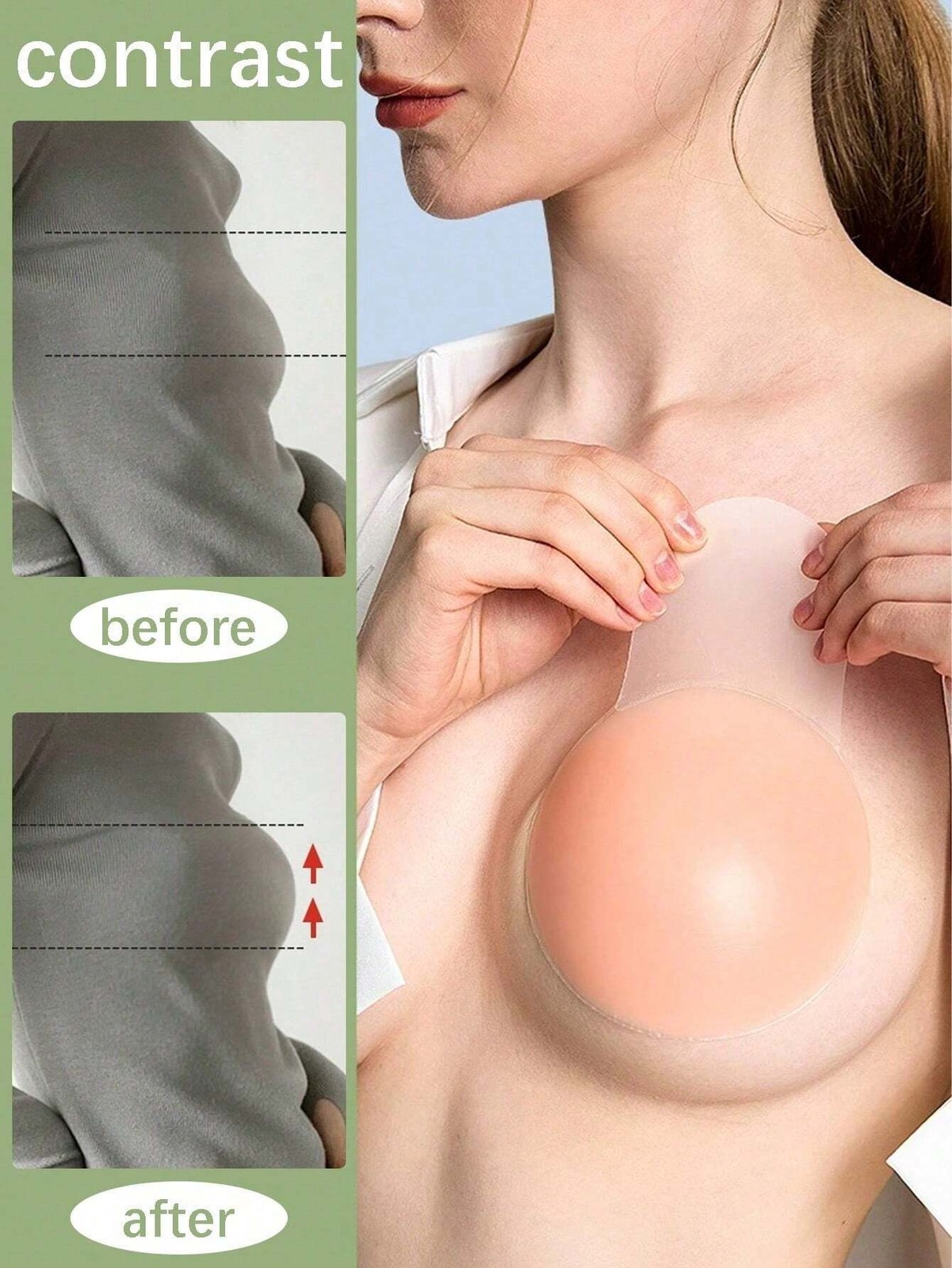 2pcs/set invisible silicone bra lift in skin tone for perfect support cheap24
