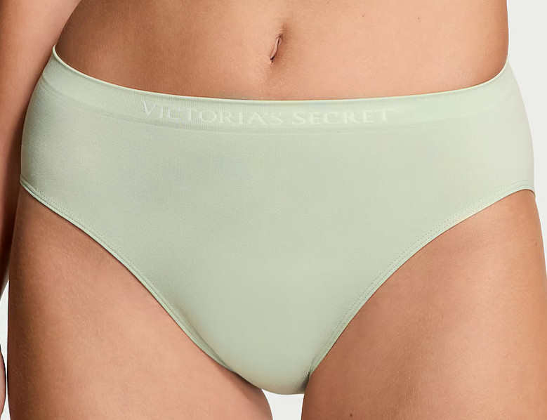 M T Green SEAMLESS NO SHOW FULLCOVER Victorias Secret High-Leg Waist Brief Panty