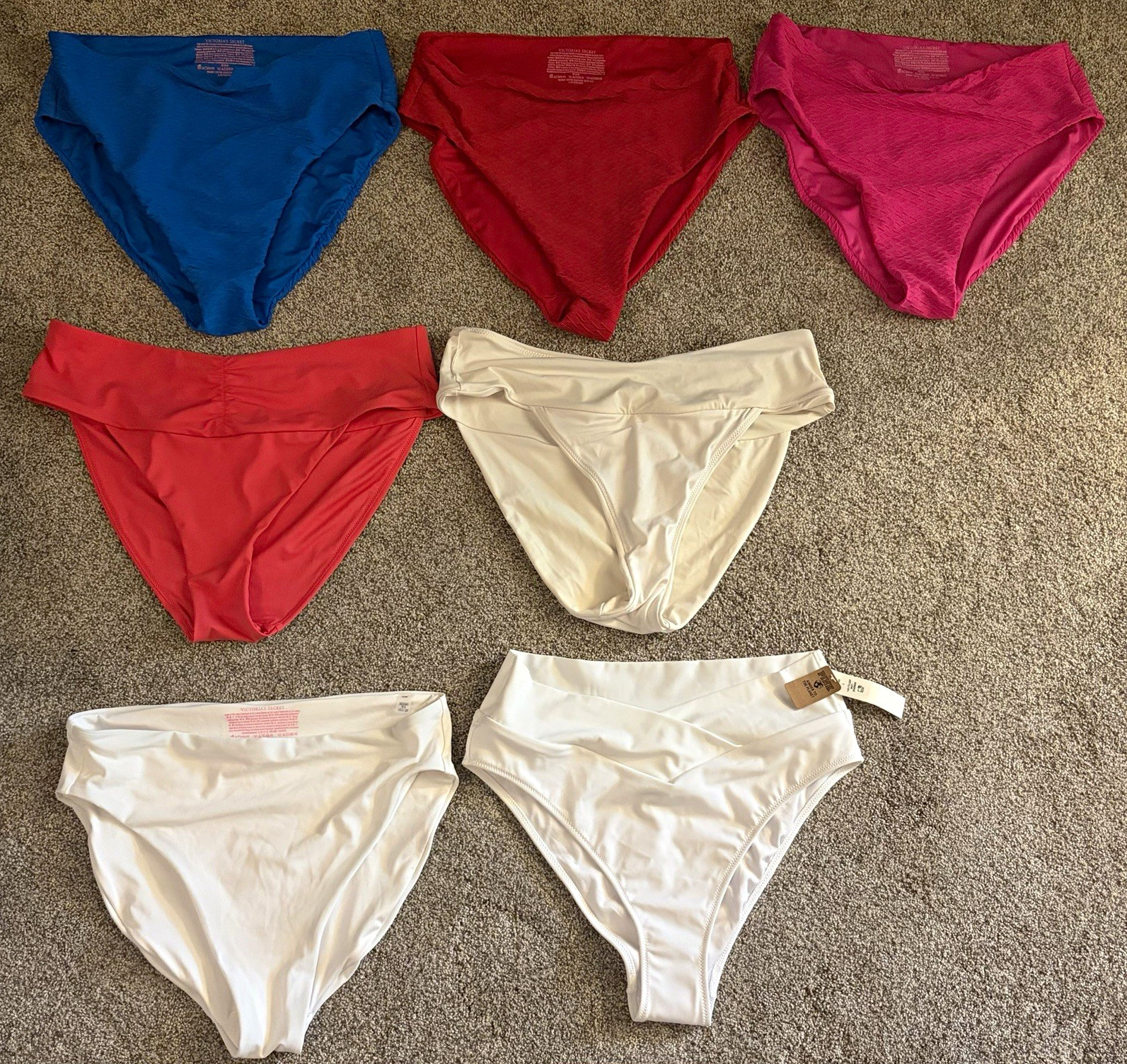 Victoria’s Secret Women’s Brief Panties 7-Pack Solid Multicolor Size L