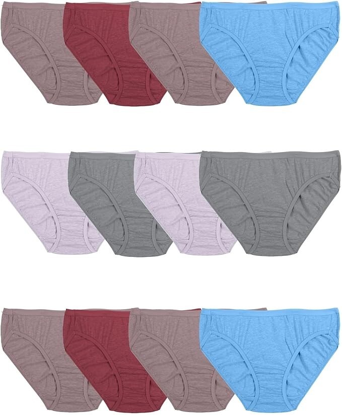 Fruit of the Loom Women’s Beyondsoft Bikini Underwear 12-Pack Size 6