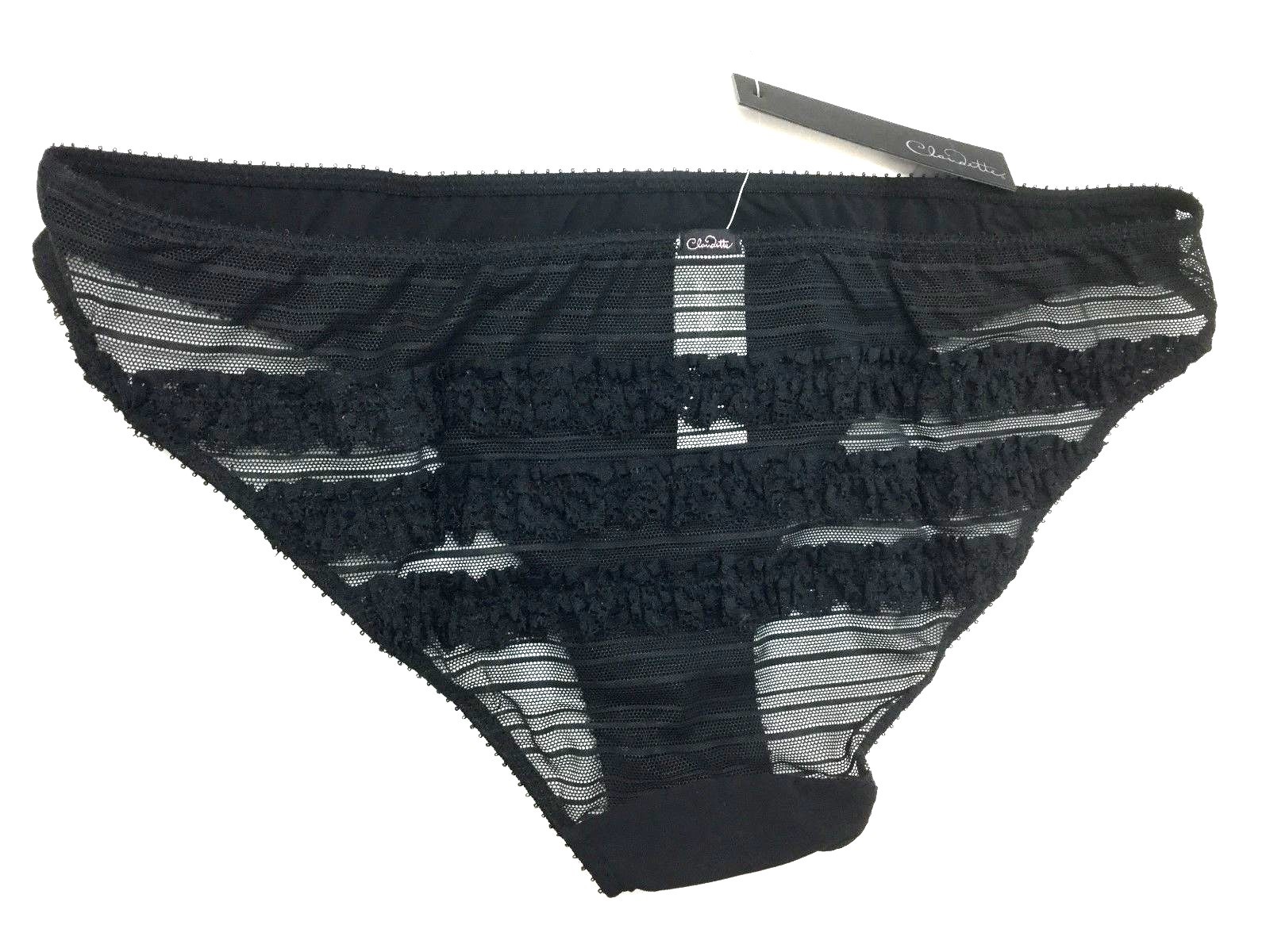 Love Claudette Sophia Ruffled Back Bikini Panty Lingerie Underwear Panties Black