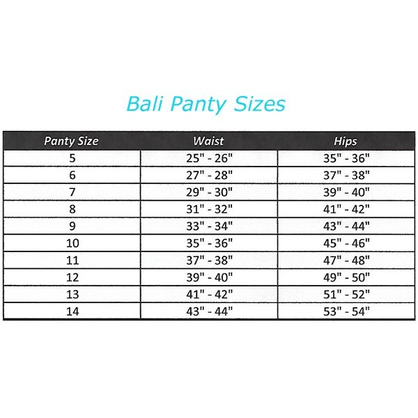 Bali Freeform Panties Style #2142/23467, Size 14 (7XL)