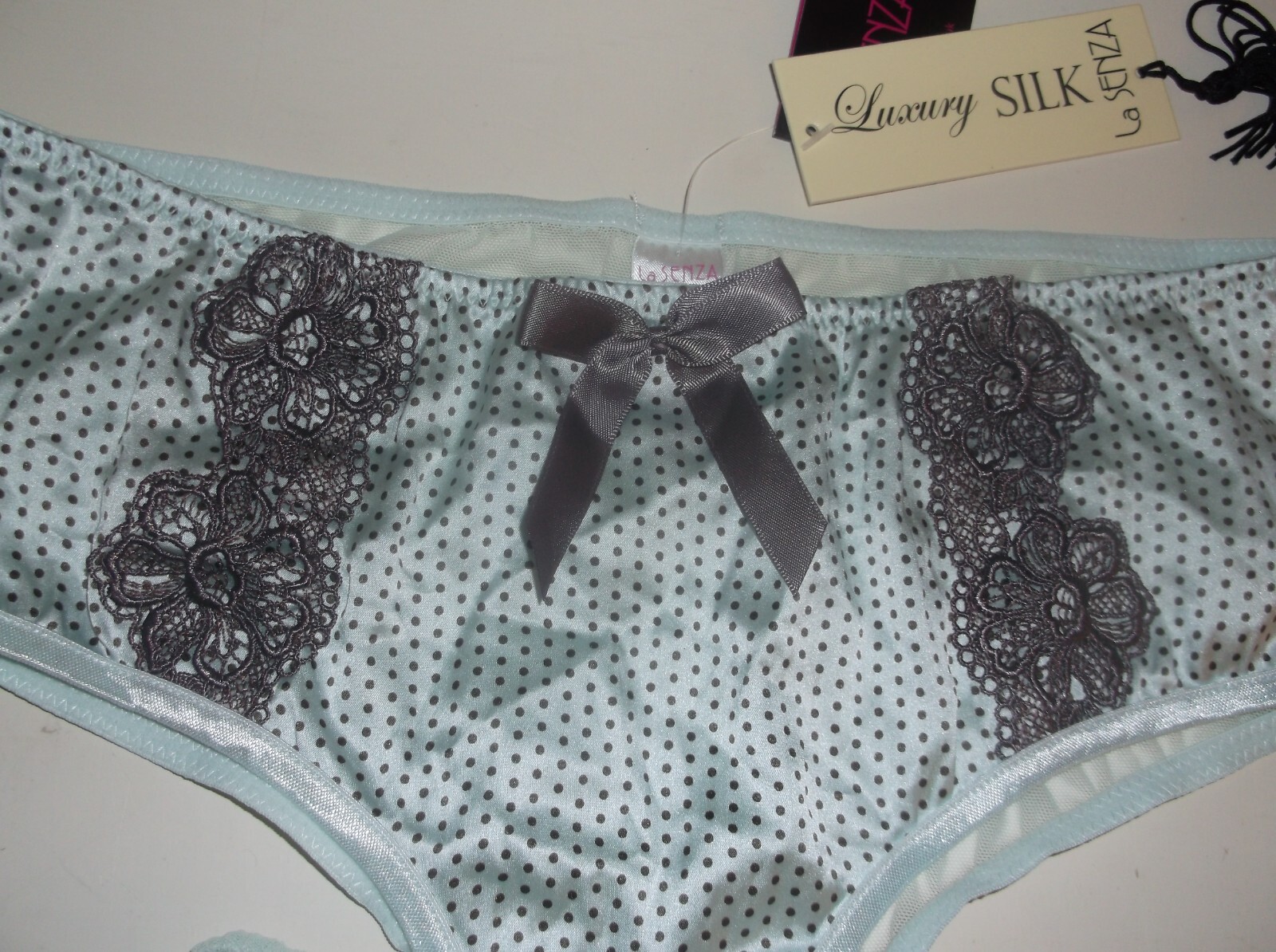 Bnwt La Senza Georgia Shorts 8 10 12 14 16 18 Aqua Silk Mocha Lace