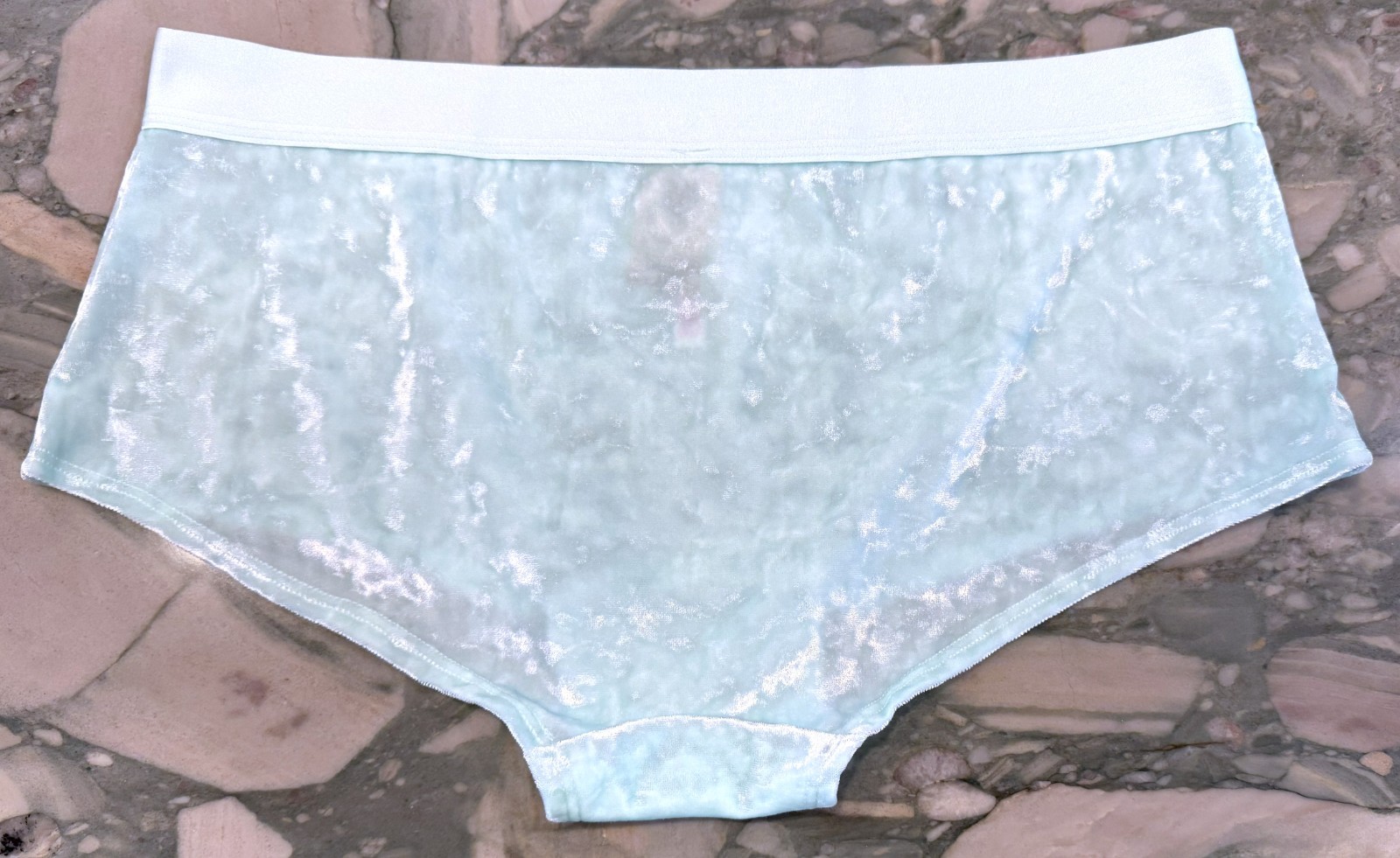NEW Victoria Secret PINK Velvet Logo Shortie Boyshort Panty – Spring Rain – XXL