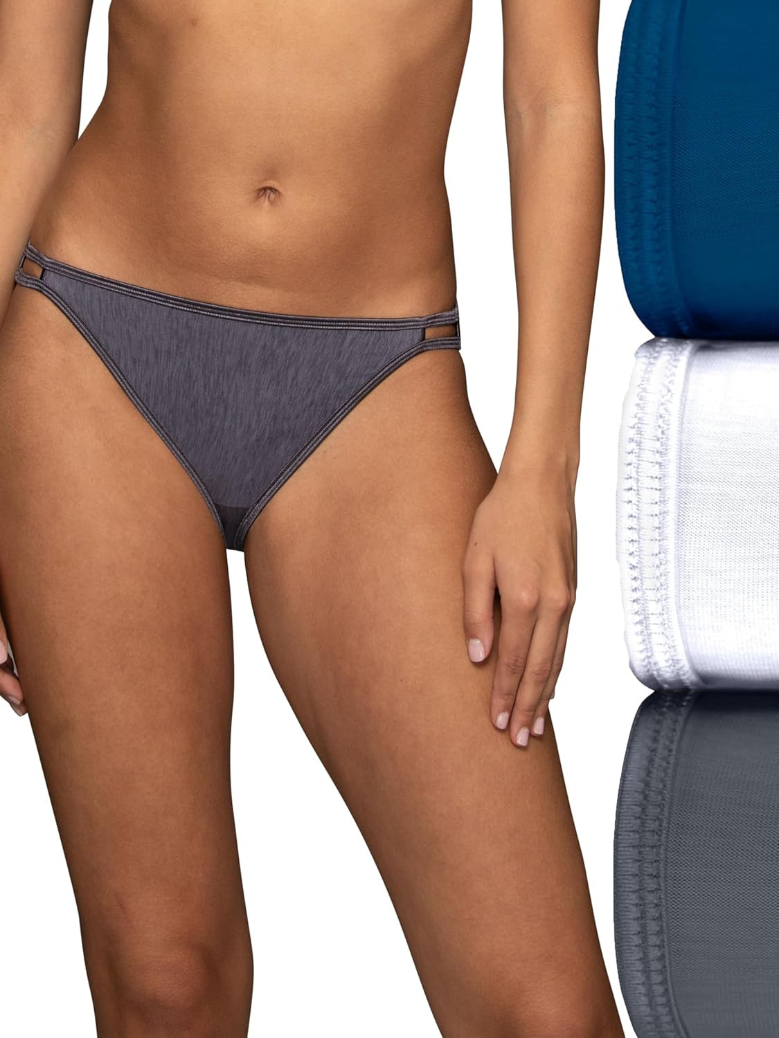 Women’S Illumination String Bikini Panties, Silky Stretch & Satin Trim