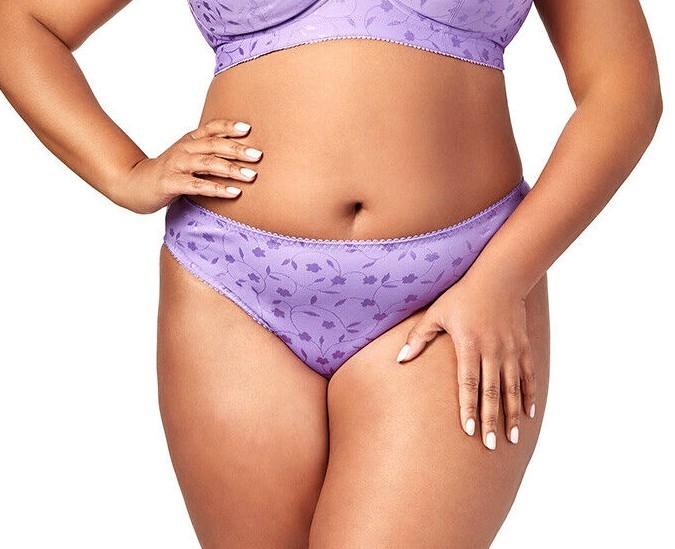 Elila Lilac Jacquard Plus Size Panty 3405 Medium Coverage to 10XL