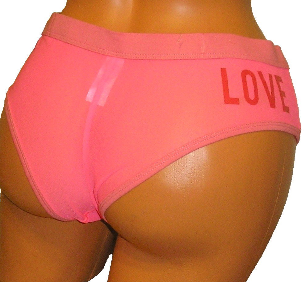 Panties Lingerie Mesh Back Love Sequin Front Cheeky Hipster Sz 8 XL Adult Gift
