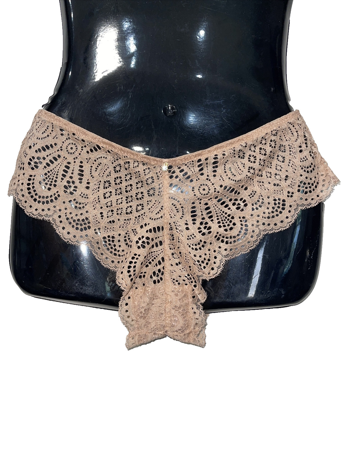 French Affair Bikini Panty Beige Lace Medium Sissy Romantic Fairy Whimsical