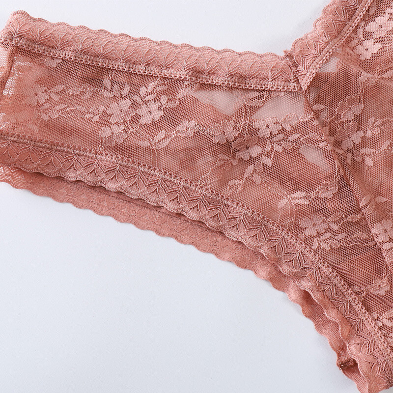 5 Pack Lot Sexy Womens Sheer Lace Panties Thongs Ladies Underwear Lingeries Soft