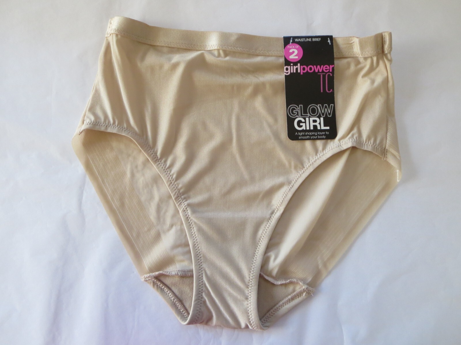 TC GIRL POWER WAISTLINE BRIEF PANTY #4744, NUDE, SMALL, 1 PAIR ONLY, NWT