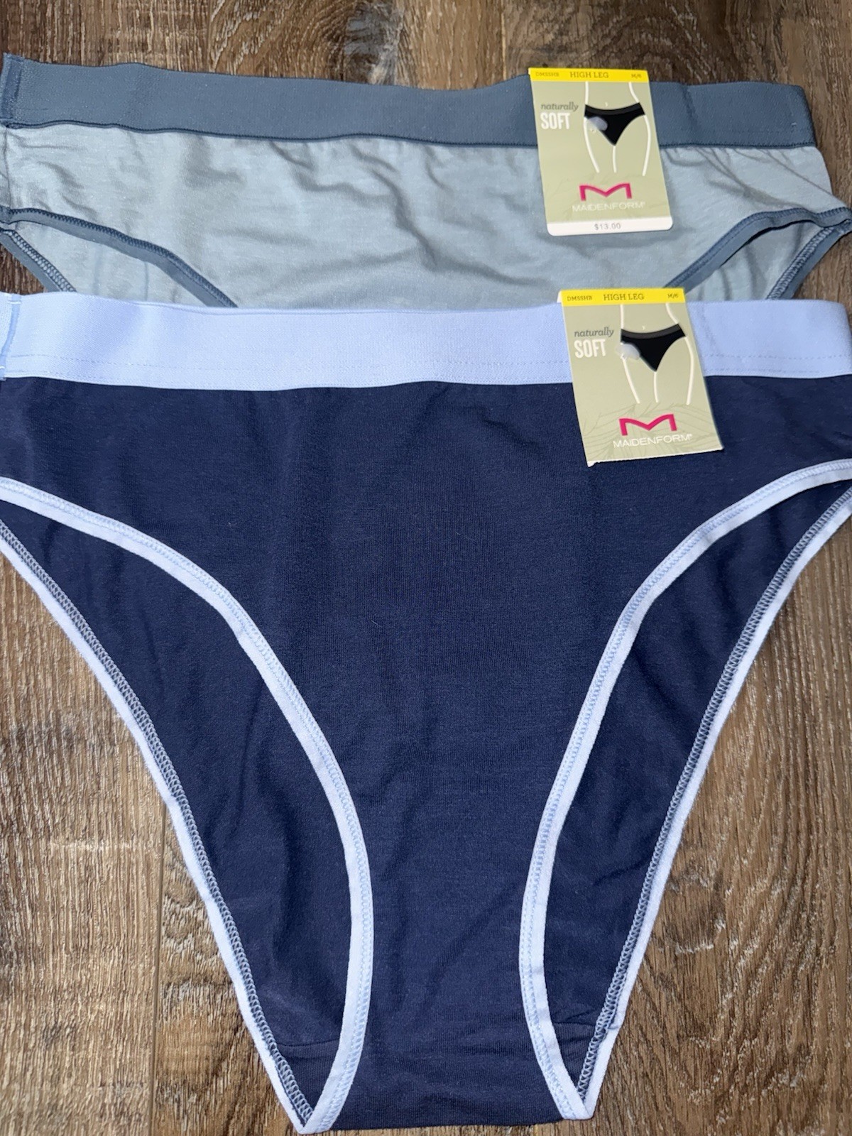 Maidenform ~ 2-Pair Womens High Leg Underwear Polyester Blend DMSSHB ~ M/6
