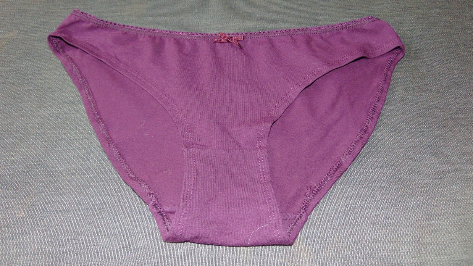 SohoW1 Cotton Rich Plain High Leg Style Briefs L UK16-18 Dk Plum BNWoT