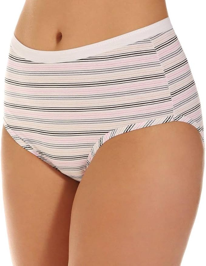 Fruit of the Loom Womens Cotton Brief Panties Assorted Colors Multi Pack Sz 4-10