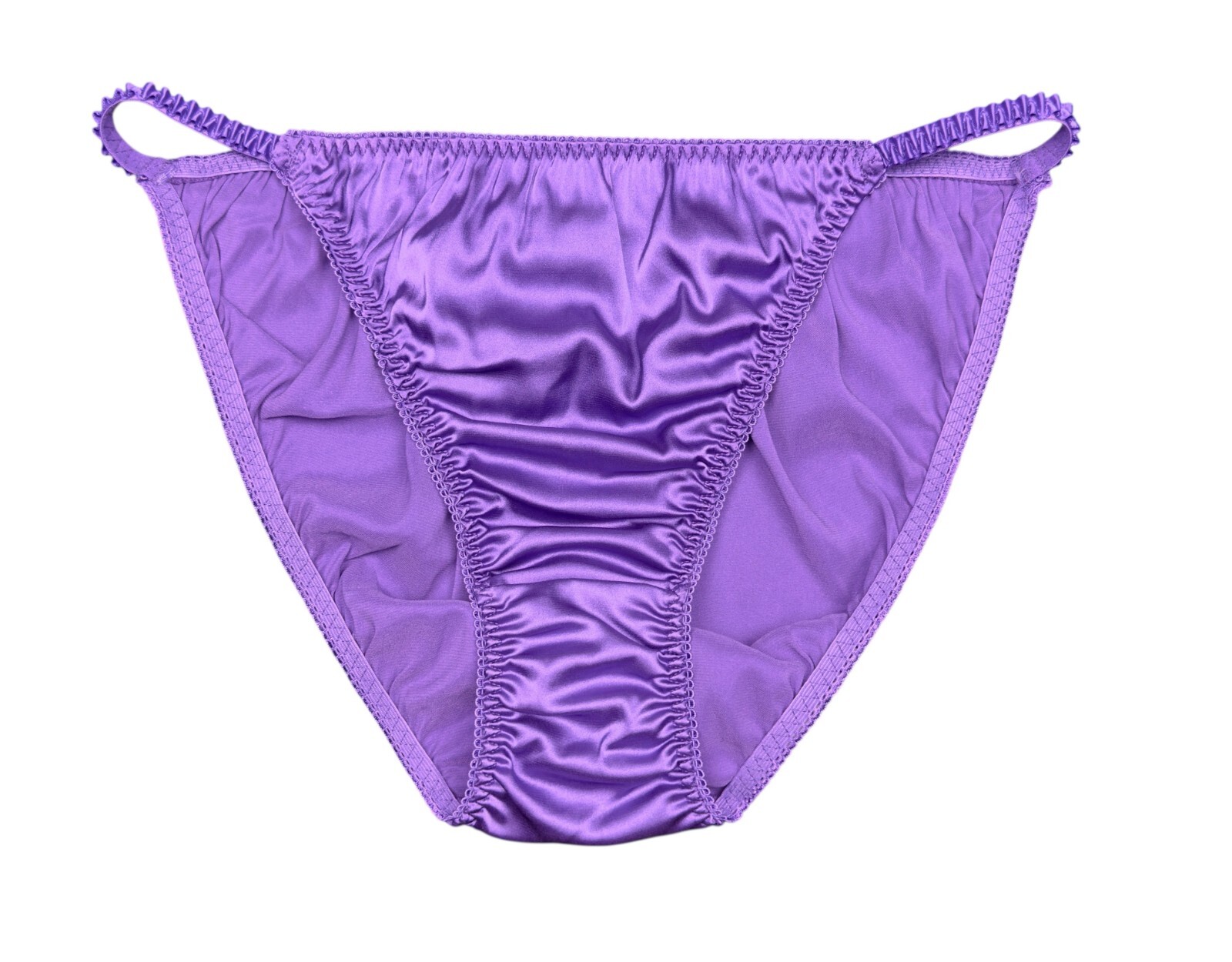 Classic Satin String Bikini Purple XL