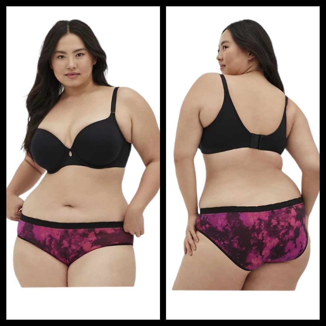3X 22W 24W Torrid Pink Tiedye Hipster Panty Goth Seamless Knit Stretch Slimming