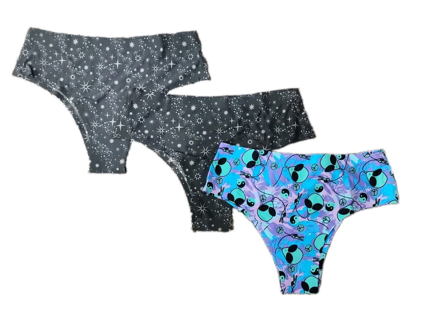 Pack Of 3 Cheek Boss Panty Womens M Space Multicolored Cheekie Underwear