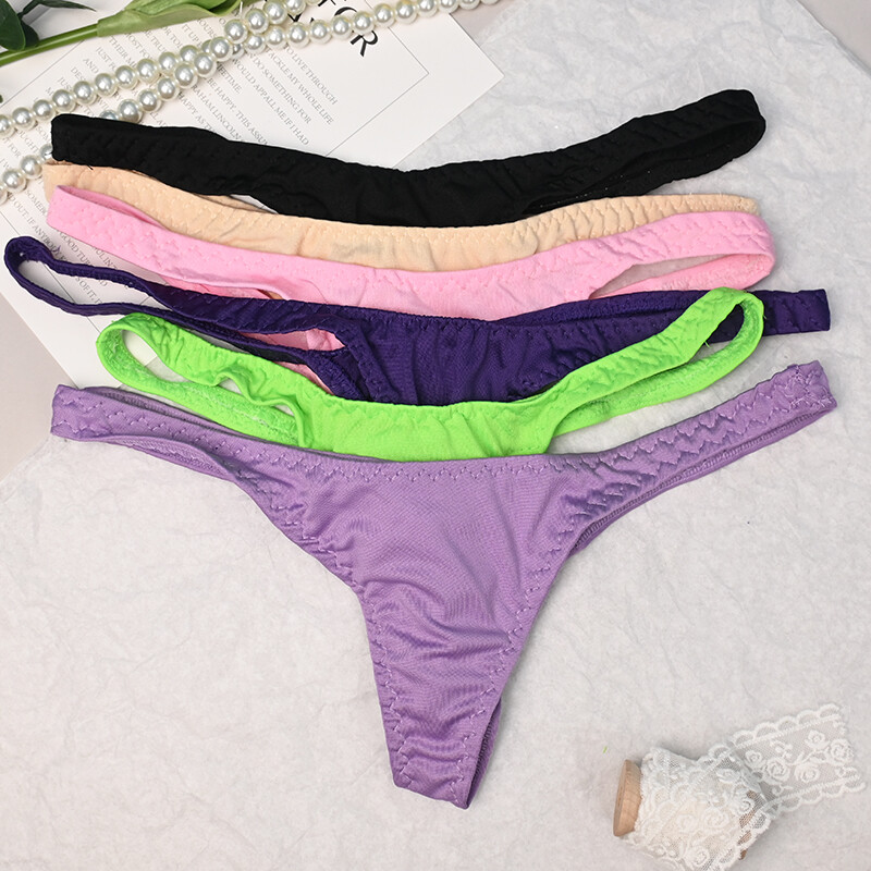 6pack Lot Sexy Women G string Panties Thong Mini Micro Bikini Underwear Intimate