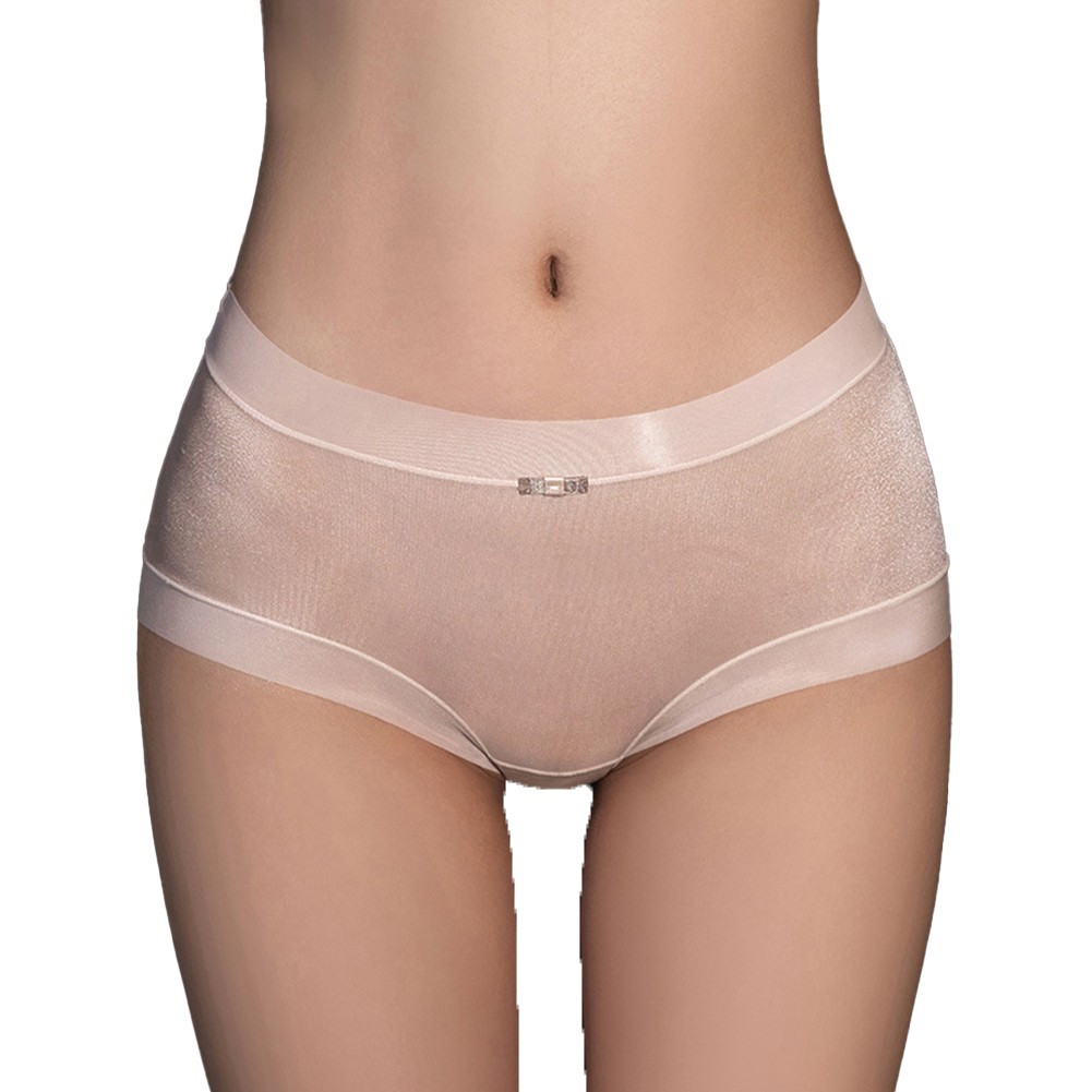 Seamless Underwear High-elastic Womens Briefs Solid Color Abdomen Tightening