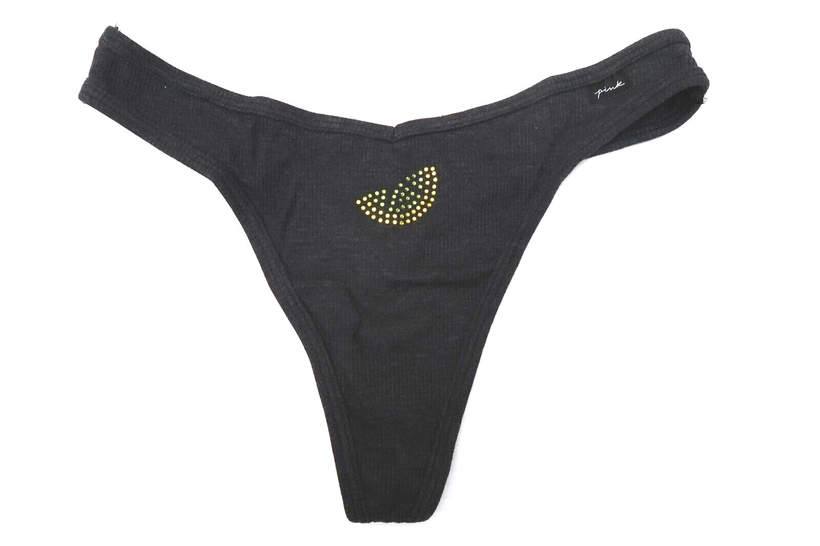 Victoria’s Secret PINK Cotton Thong Panty Charcoal Lemon Lime Shine M L XL XXL