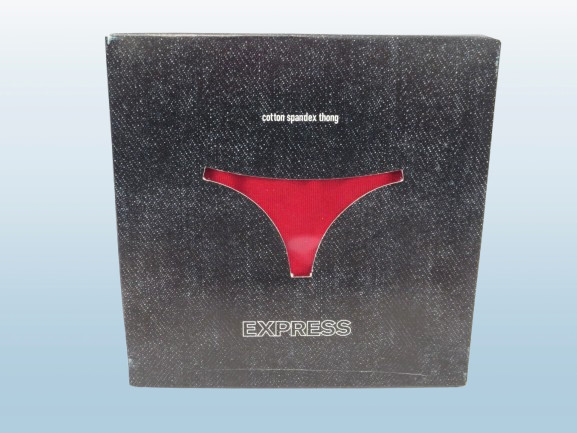 EXPRESS INTIMATES COTTON SPANDEX THONG PANTY RED SIZE MEDIUM BOXED LOT OF 5
