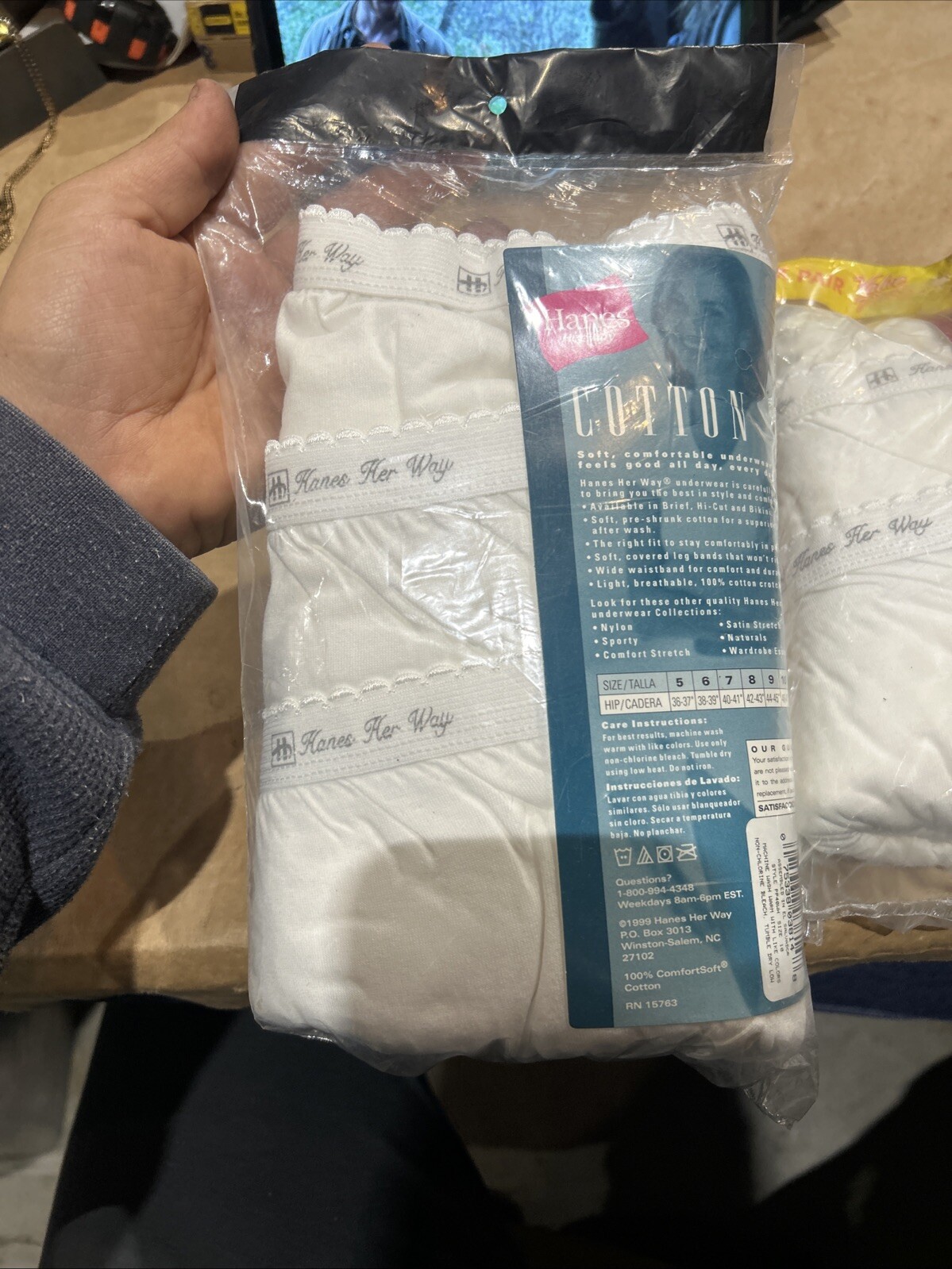 New Vintage 1999 Hanes Her Way Women’s 100% White Cotton Briefs 15 Pair Size 10