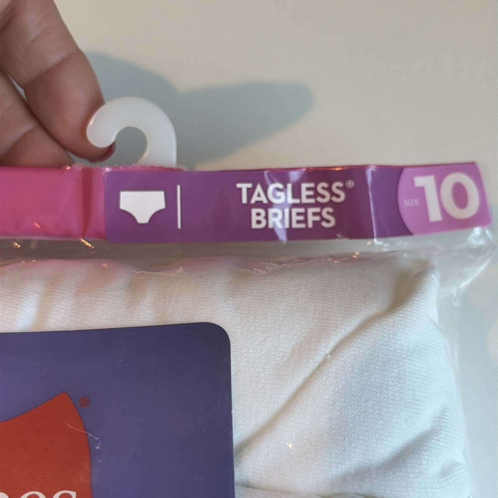 6 Pack Hanes Cotton Briefs Size 10 White Ultra Plush Waistband Tagless Comfort