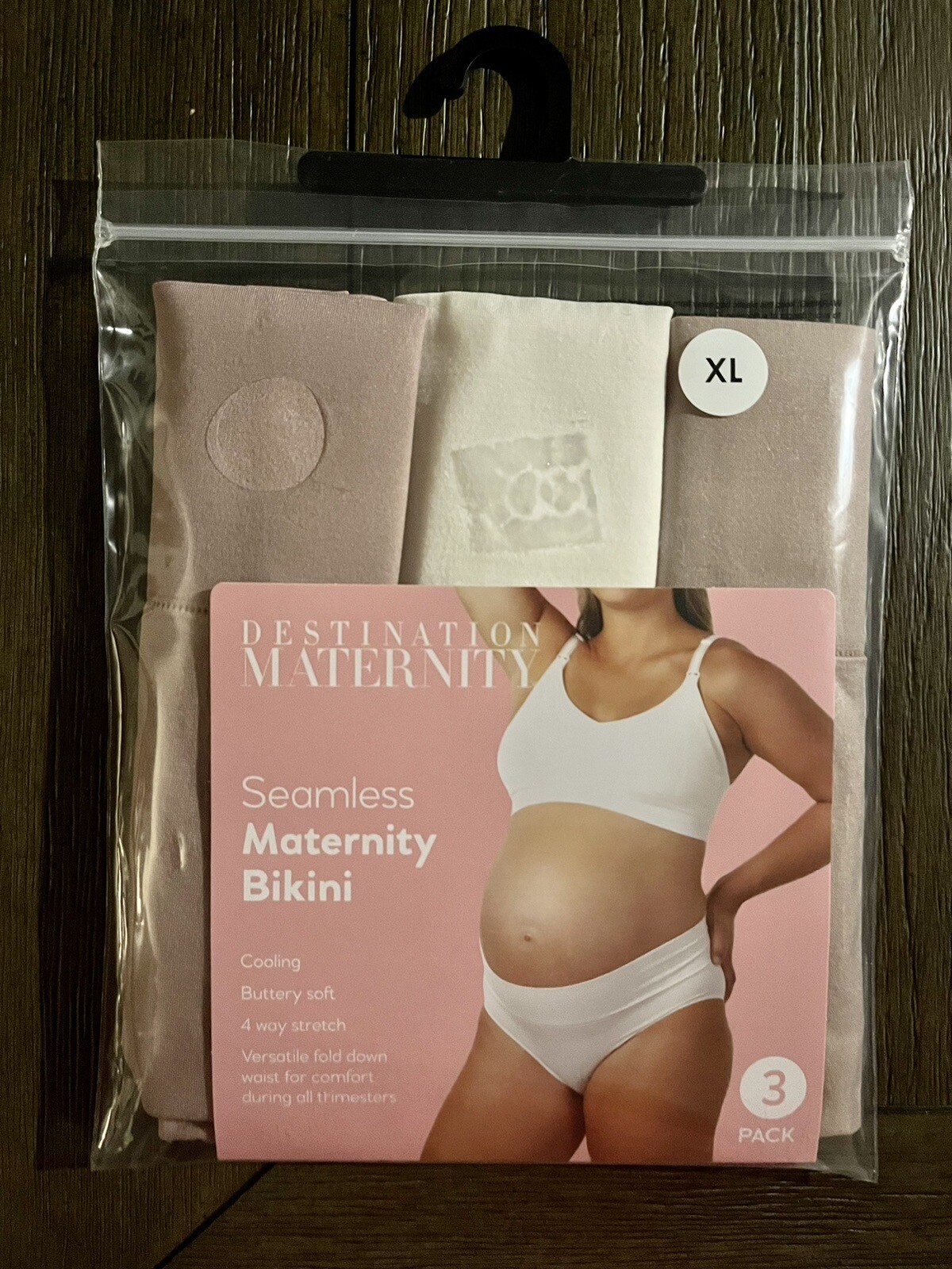 Womens Destination Maternity Bikini Underwear Seamless Cooling Fold Down L XL XX
