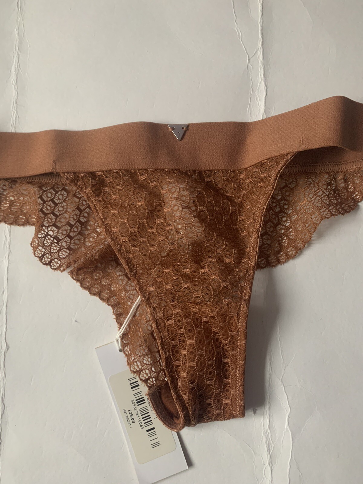 Beija London Waves Tanga Biscuit Brown Size 1 Approx 10 BNWT Freepost