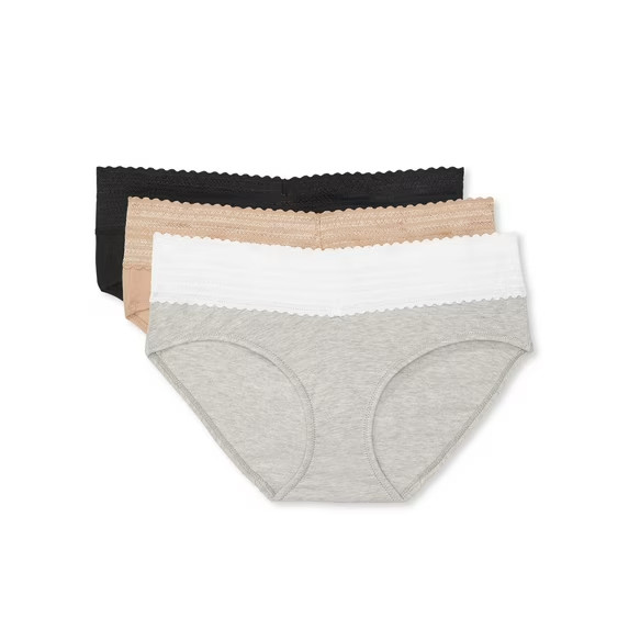 3-Pack Warners Woman’s Dig-Free Comfort Waistband Microfiber Brief Panties 2XL