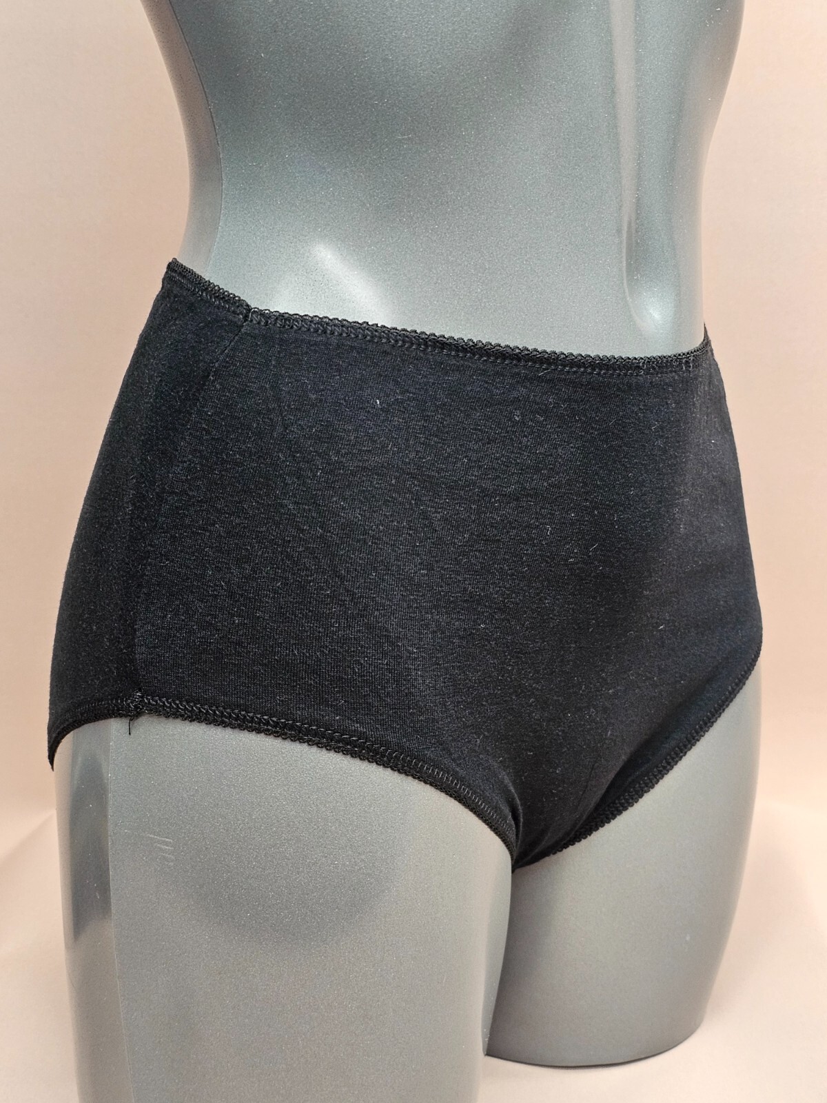 Secret Possessions Black Pure Cotton Mama High Rise Full Briefs Size XS-2XL B10R
